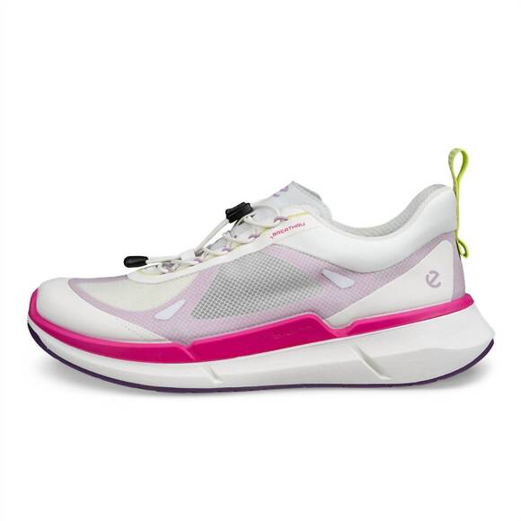NEW ECCO women's biom 2.2 sneaker in white/lavender mist/beetroot